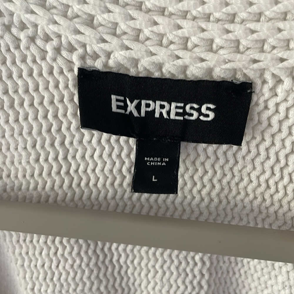 Large Express White Square Neck Fitted Pullover S… - image 4